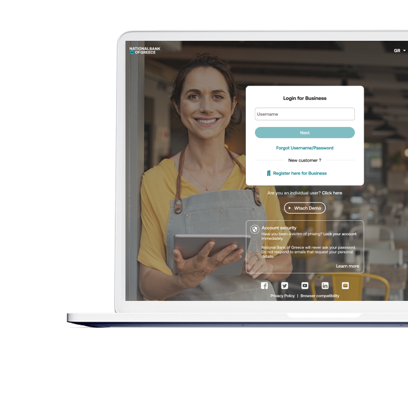Sign up for i-bank B2B